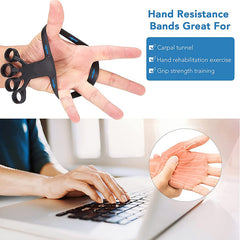 Silicone Finger Exerciser and Hand Grip Trainer
