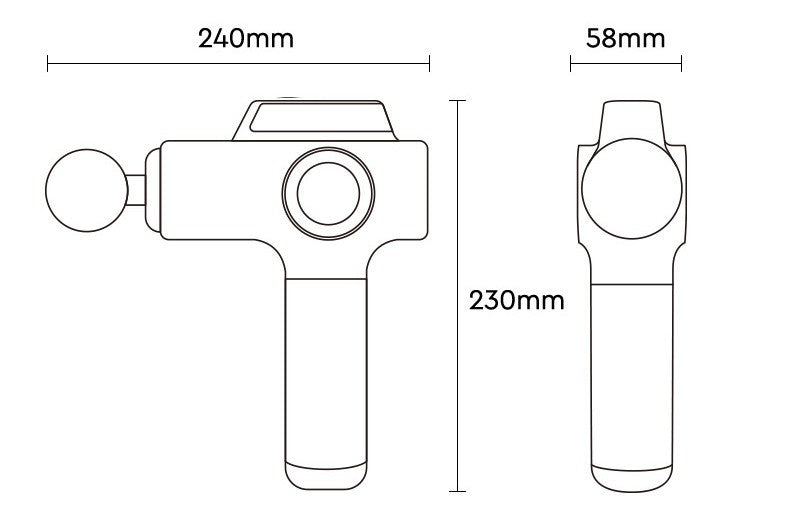 Compact Handheld Massage Gun for Muscle Recovery