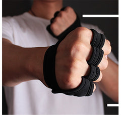 Black Breathable Half-Finger Gym Gloves
