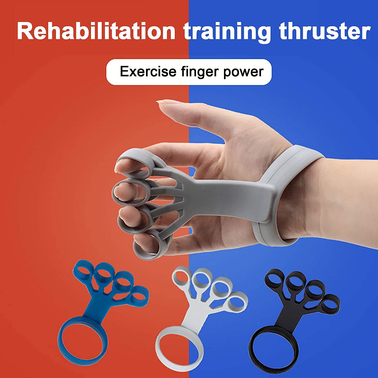 Silicone Finger Exerciser and Hand Grip Trainer